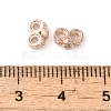 Rack Plating Brass Pave Clear Cubic Zirconia Spacer Bars KK-B088-11A-RG-3