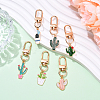 6Pcs Alloy Enamel Pendant Decorations HJEW-YW00085-4