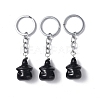 Natural Obsidian Keychains KEYC-P011-04P-07-1