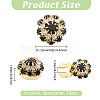 12Pcs 6 Colors Brass Rhinestone Cufflinks DIY-GL0007-16-2