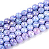 Anti-Tarnish Electroplate Glass Beads Strands GLAA-N010-8mm-11-1