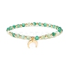 Natural Agate Round Beads Stretch Bracelets BJEW-JB07294-03-6
