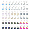 90Pcs 9 Styles Glass Triangle Pendants PALLOY-TAC0258-2