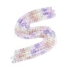 Electroplate Imitation Jade & Opaque & Transparent Glass Beads Strands EGLA-Q135-8MM-A04-2