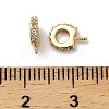 Horse Shoes Rack Plating Brass Micro Pave Cubic Zirconia Pendant Bails KK-S397-07A-3