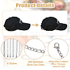 6Pcs 6 Styles 304 Stainless Steel Cap Chain AJEW-HS00001-4