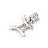 925 Sterling Silver Micro Pave Clear Cubic Zirconia Pendants STER-H117-01P-03-2