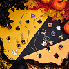 80Pcs 8 Styles Halloween Theme Opaque Resin Pendants RESI-UN0001-10-2