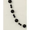 Handmade Round Glass Pearl Beads Chains for Necklaces Bracelets Making AJEW-JB00055-03-1