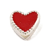 Heart Shape Silver 925 Sterling Silver Beads STER-A031-02D-1