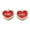 Brass Micro Pave Clear Cubic Zirconia Pendants KK-Q769-007-NF-2