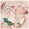 ARRICRAFT 4Pcs 2 Style Flower Glass Rhinestone Shoe Decoration AJEW-AR0001-79B-4