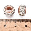 Polymer Clay Rhinestone European Beads RB-S055-16B-3