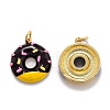 Brass Enamel Pendants KK-O140-06A-G-2