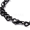 Vacuum Plating Fashionable 304 Stainless Steel Side Twisted Chain Bracelets STAS-A028-B073EB-3