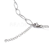 Non-Tarnish 304 Stainless Steel Rhombus Link Chain Necklace for Men Women STAS-B039-03P-3