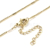 304 Stainless Steel Heart Pendant Necklaces with Cubic Zirconia NJEW-H029-01G-N-3
