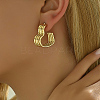 Brass Heart Stud Earrings XG2436-2