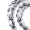 Handmade Evil Eye Lampwork Round Bead Strands LAMP-L055-8mm-4