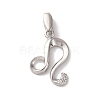 925 Sterling Silver Micro Pave Clear Cubic Zirconia Pendants STER-H117-01P-05-1