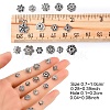 150Pcs 15 Styles Tibetan Style Alloy Flower Bead Caps FIND-YW0007-29-2
