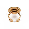 201 Stainless Steel Cuff Ring Findings STAS-S080-040E-G-5