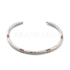 Brass Open Cuff Bangles for Women BJEW-G736-12P-02-2