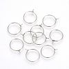 Tarnish Resistant 304 Stainless Steel Hoop Earrings LS-STAS-R071-40-1