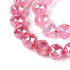 Anti-Tarnish Electroplate Glass Beads Strands GLAA-N064-8mm-07-4