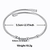 Non-Tarnish Elegant and Stylish Design 304 Stainless Steel Adjustable Bangles for Women GW7312-1-1