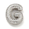 Platinum Plated Brass Micro Pave Cubic Zirconia Pendants KK-L073-001P-G-1