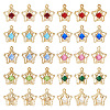 50Pcs 10 Colors Rhinestone Pendants IFIN-TA0001-53-1