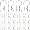 100Pcs 316L Surgical Stainless Steel Hoop Earring Findings STAS-SC0008-52-1