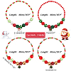 4Pcs 4 Styles ABS Plastic Pearl & Acrylic & Resin Beaded Necklaces Set NJEW-AB00010-3