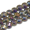 Electroplate Glass Beads Strands EGLA-Q098-AM-2