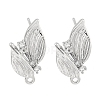 Brass Micro Pave Cubic Zirconia Stud Earring Findings KK-U015-05P-1