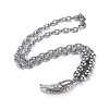 304 Stainless Steel Pendant Necklaces NJEW-O113-04P-3
