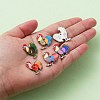 10Pcs 5 Colors Alloy Enamel Pandants ENAM-YW0003-60-4