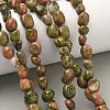 Natural Unakite Beads Strands G-C286-A13-1