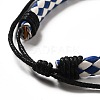 PU Imitation Leather Braided Cord Bracelets for Women BJEW-M290-01G-3