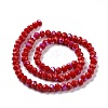 Electroplate Opaque Solid Color Glass Beads Strands EGLA-A034-P3mm-L04-2