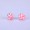 Printed Round Silicone Focal Beads SI-JX0056A-93-1