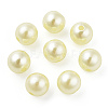 Spray Painted ABS Plastic Imitation Pearl Beads OACR-T015-05C-20-3