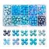 10 Style Spray Painted & Drawbench Transparent & Baking Painted Glass Beads GLAA-YW0001-26B-1