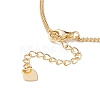 2Pcs 2 Style Brass Padlock & Key Pendant Necklace Set NJEW-JN04060-5