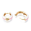 Brass Huggie Hoop Earrings EJEW-S209-07E-4