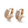 Brass Micro Pave Cubic Zirconia Hoop Earrings EJEW-M238-63KCG-1