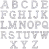 Alphabet Resin Rhinestone Patches DIY-GF0009-18A-1