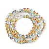 Electroplate Transparent Glass Beads Strands EGLA-U004-03A-HP02-2