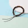 Buddhist Jewelry Wood Beaded Stretch Bracelets Making BJEW-JB05786-04-3